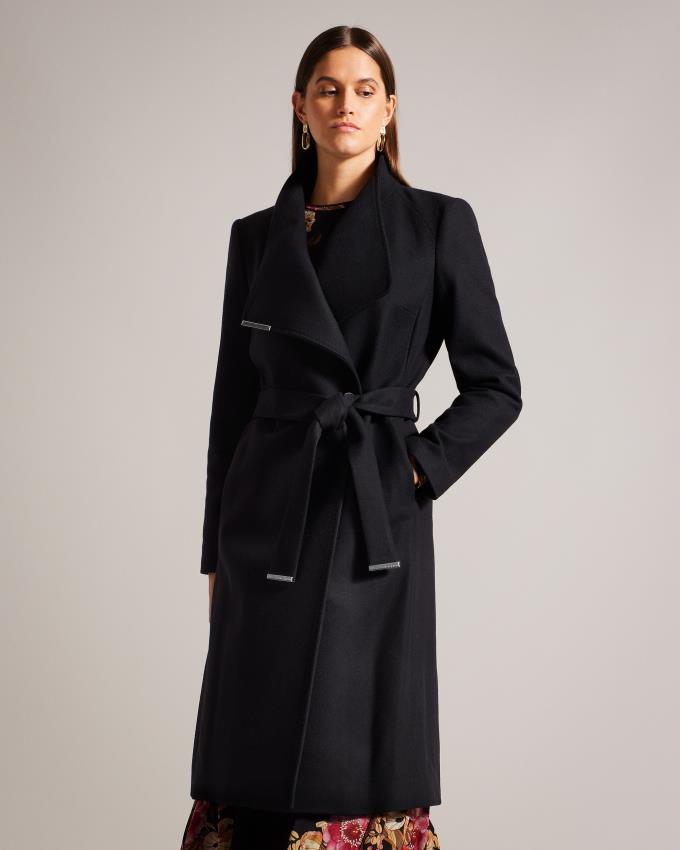 Manteau Ted Baker Wool Wrap Noir Femme | GMM-47712610